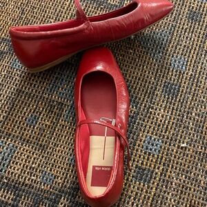 Dolce vita Women's Red Leather Flats